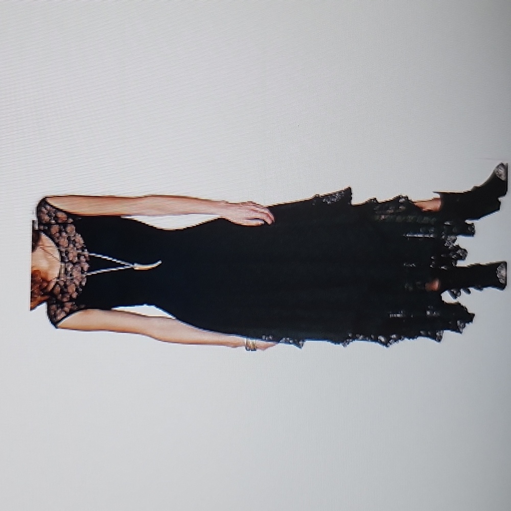 Backless Layered Dress with Free Rhinestone Bracelet
